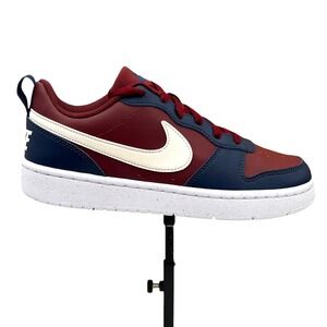 Nike Court Borough Low Youth Big Boys Slip-on Sneakers Size 7 Dark Team Red Blue